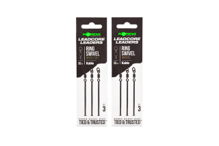 Kable Leadcore Leader Ring Swivel Gravel 50cm