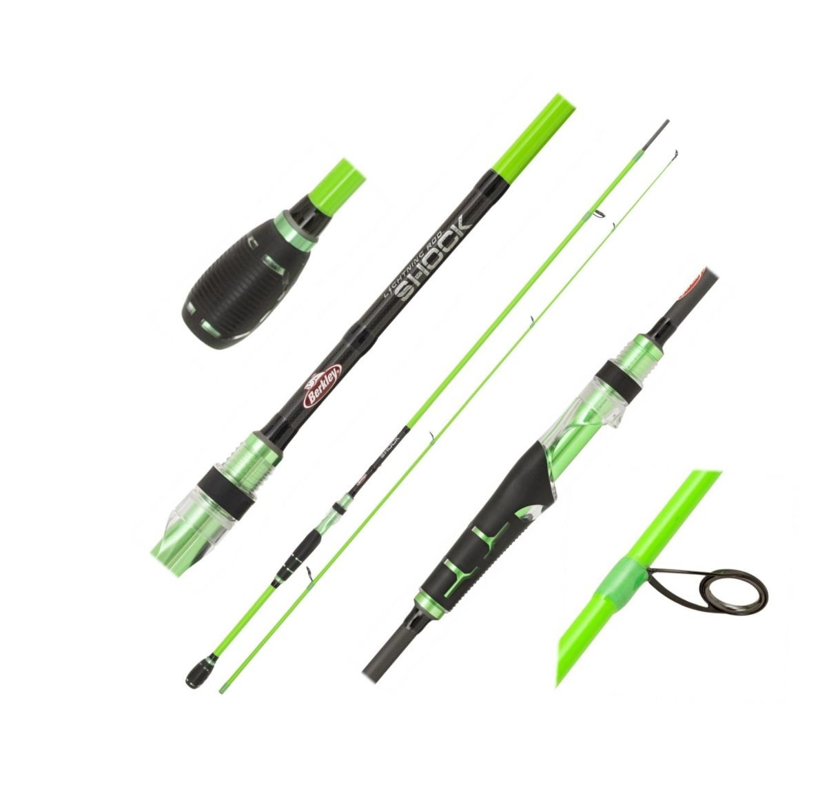 Prívlačový prút Berkley Lighting Shock Green Spin M 2,40m 10-35gg