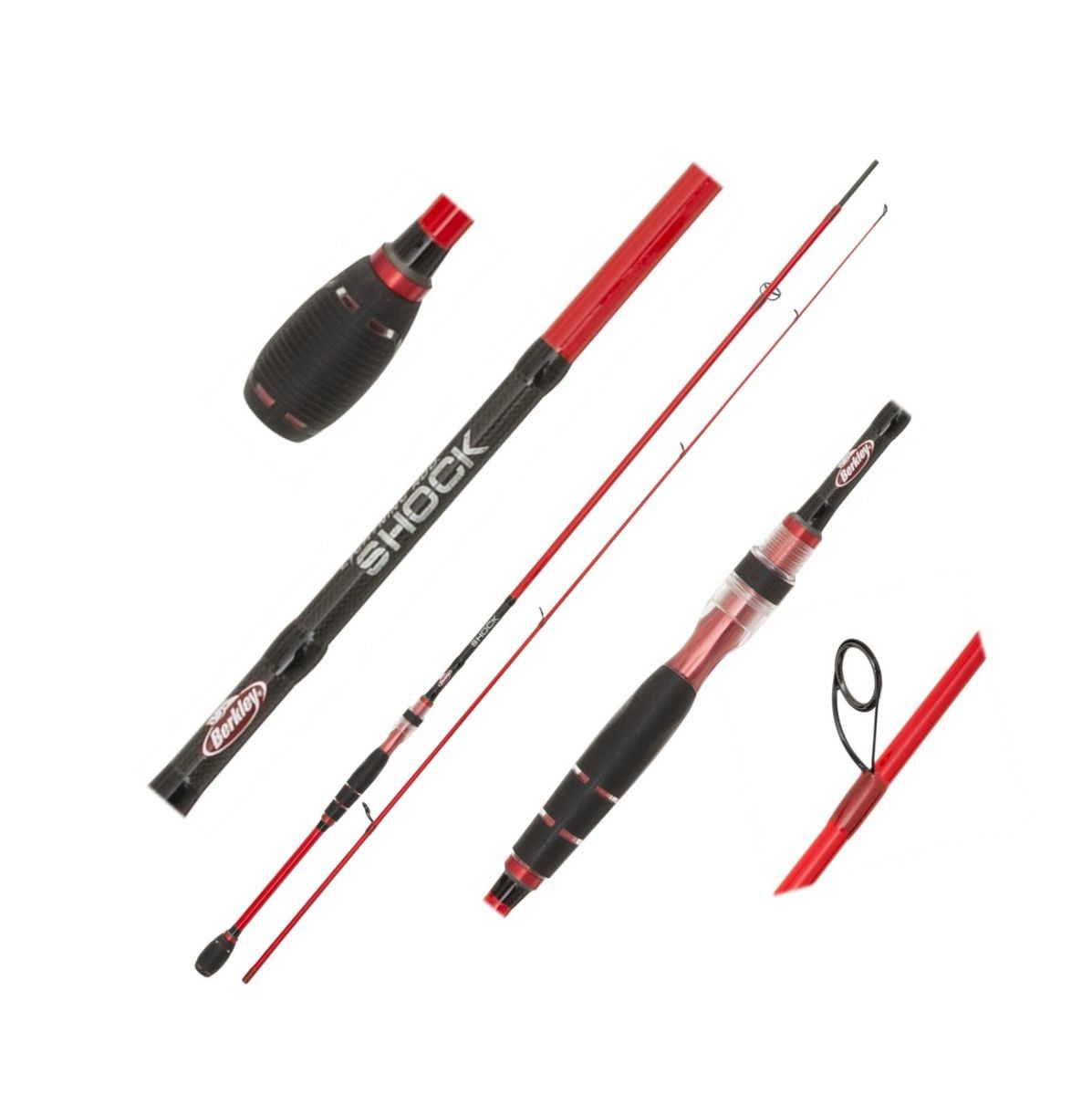 Prívlačový prút Berkley Lighting Shock Red Spin L 2,10m 2-15g